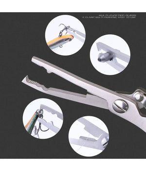 Pinze Da Pesca Coltello Forbice Multifunzionale Pescatore Mare Fiume         