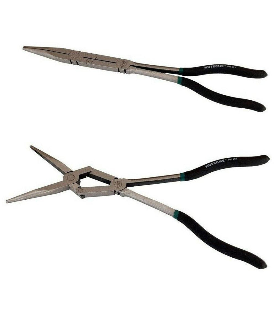 Pinze Extra Lunghe 13'' Becco Dritto A Doppio Snodo Per Valvole Molle 101501         