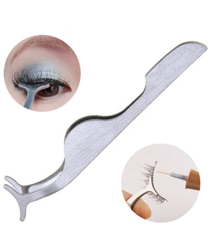Pinzetta Applicatore In Acciaio Clip Rimozione Ciglia Finte Curva Lash Extension         