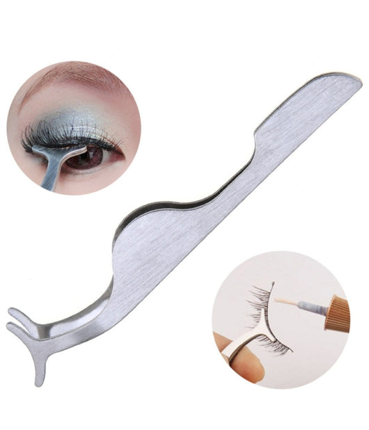 Pinzetta Applicatore In Acciaio Clip Rimozione Ciglia Finte Curva Lash Extension         