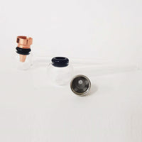 Trade Shop - Pipa Pipetta Vetro Trasparente Amsterdam Tabacco Fumo Erba Narghile Pipe Glass -