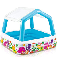 Piscina Acquario Parasole Rimovibile Multicolore Gonfiabile 157x157x122cm 57470         