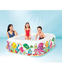 Piscina Acquario Quadrata 159x159x50 Cm Per Bambini 3+ Anni 340 Lt Estate 57471         