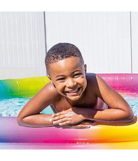 Piscina Arcobaleno 3 Anelli Gonfiabile Geometria Multicolor 147x33cm 288lt 58439         