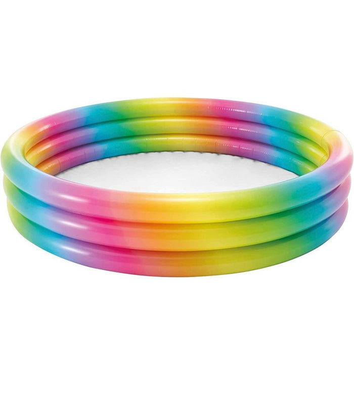 Piscina Arcobaleno 3 Anelli Gonfiabile Geometria Multicolor 147x33cm 288lt 58439         