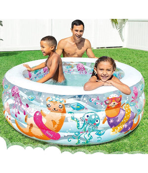 Piscina Baby Aquarium Gonfiabile Multicolore 152 X 56cm Per Bambini Estate 58480         