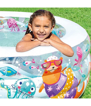 Piscina Baby Aquarium Gonfiabile Multicolore 152 X 56cm Per Bambini Estate 58480         