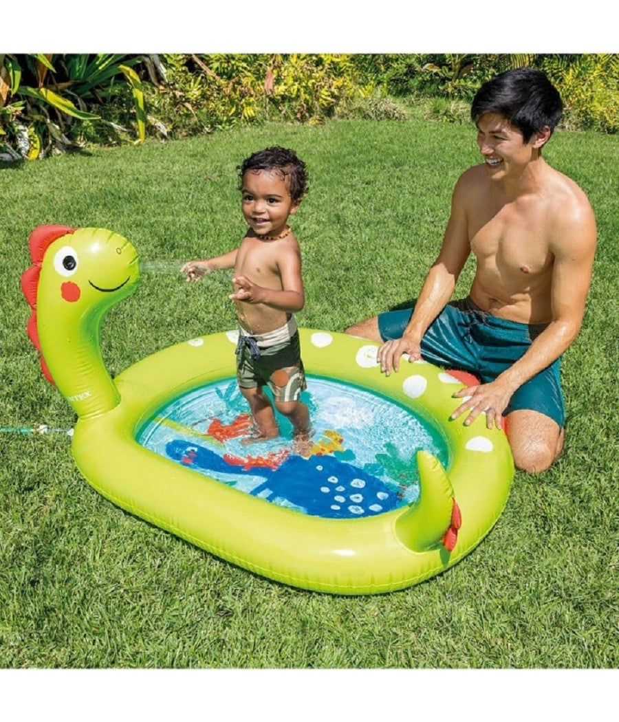 Piscina Baby Gonfiabile Per Bambini Dinosauro 119 X 109 X 66cm 68lt Estate 58437         