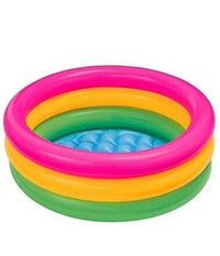 Piscina Bagnetto Gonfiabile 3 Anelli Rotonda Bambini Spiaggia Mare 60x25cm         