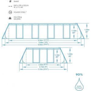 Piscina Bestway Power-Steel 549X274X122H Cm