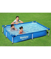 Piscina Con Bordi Rettangolare 1200 Lt Fuori Terra Steel Pro 221x150x43cm 56401         