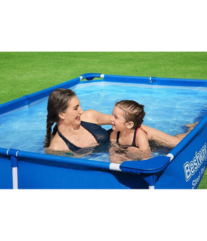 Piscina Con Bordi Rettangolare 1200 Lt Fuori Terra Steel Pro 221x150x43cm 56401         