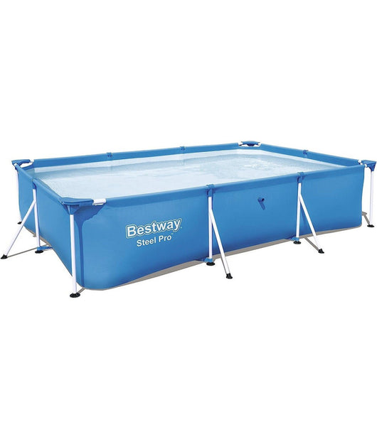 Trade Shop - Piscina Con Bordi Rettangolare 3300lt Fuori Terra Steel Pro 300x201x66 Cm 56404 -        