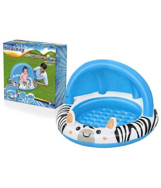 Trade Shop - Piscina Con Fondo Gonfiabile Safari Con Protezione Raggi Uv 97x66cm Bambini 52559 -