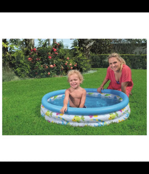 Piscina Coral Kids A 3 Anelli Gonfiabile Rotonda 102x25cm Bambini Giardino 51008         