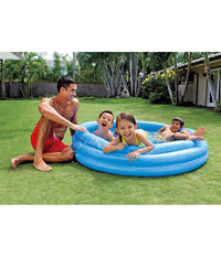 Piscina Crystal Blu A 3 Anelli Gonfiabili 147 X 33 Cm 330lt Bambini Estate 58426         