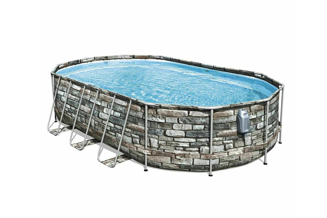 PISCINA C/TELAIO BESTWAY OVALE COM.610X366X122H 5611R - Bestway