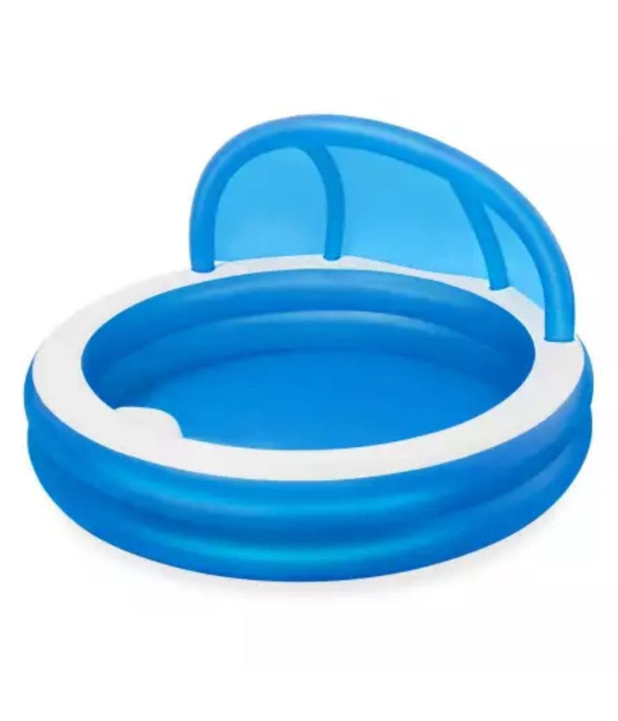 Piscina Familiare 241x241x140 Cm Gonfiabile Rotonda Con Tettuccio Seduta 54337         