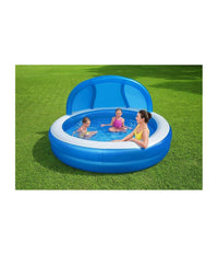 Piscina Familiare 241x241x140 Cm Gonfiabile Rotonda Con Tettuccio Seduta 54337         