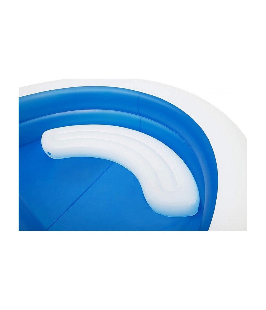 Piscina Familiare 241x241x140 Cm Gonfiabile Rotonda Con Tettuccio Seduta 54337         