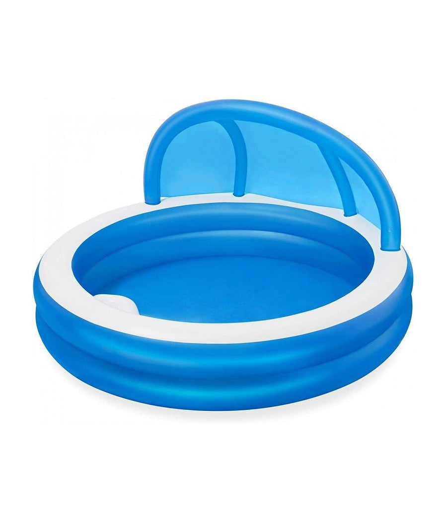 Piscina Familiare 241x241x140 Cm Gonfiabile Rotonda Con Tettuccio Seduta 54337         