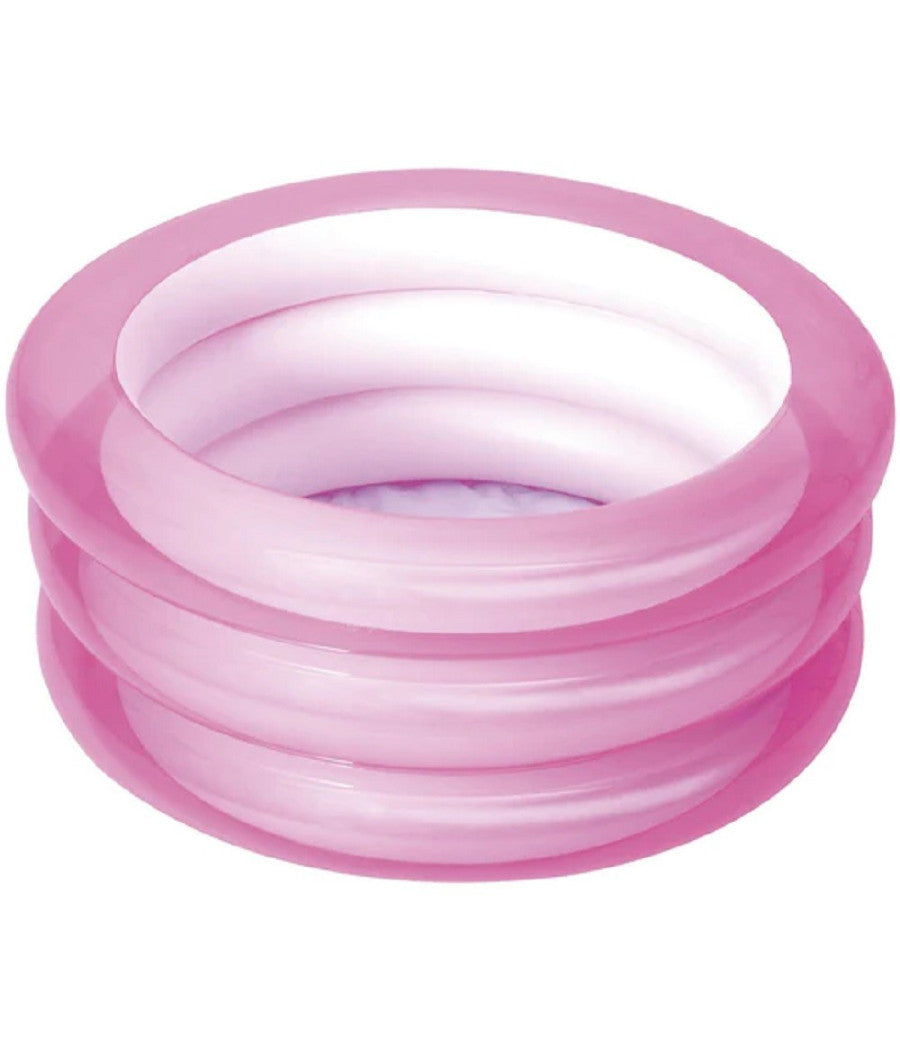 Piscina Fondo Gonfiabile Per Bambini A 3 Anelli 70x30cm 2 Colori Assortiti 51033         