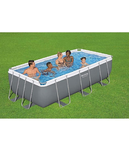 Piscina Fuori Terra Power Steel Frame Rettangolare 404 X 201 X 100cm Pompa 56441         