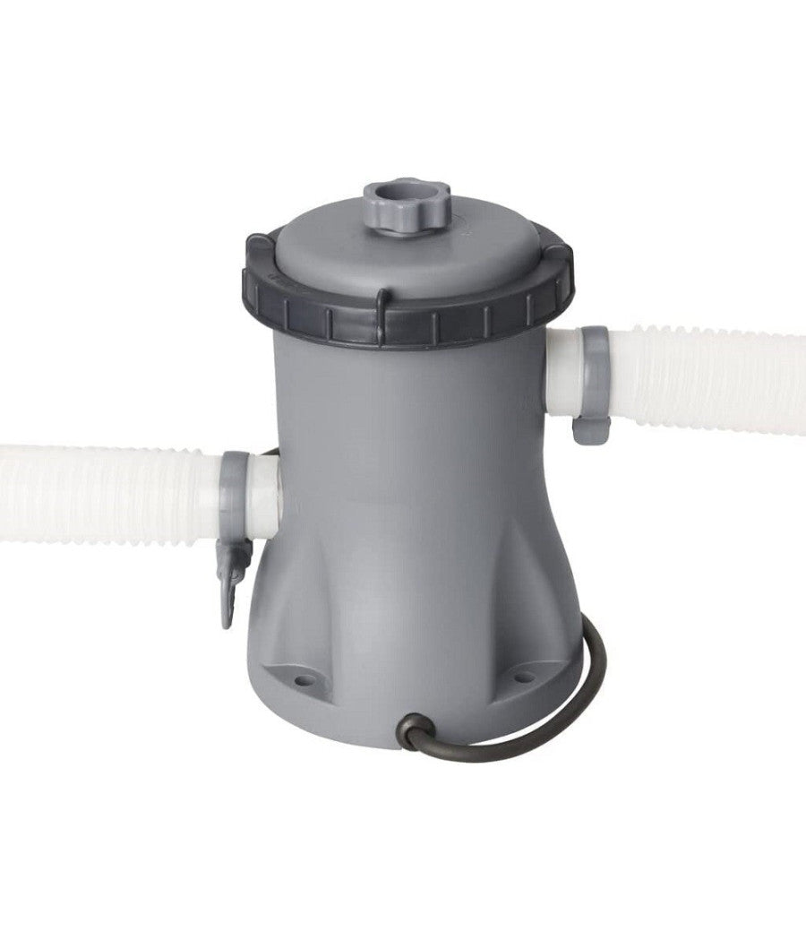 Piscina Fuori Terra Rettangolare Power Steel 282x196x84cm Pompa Filtraggio 56629         