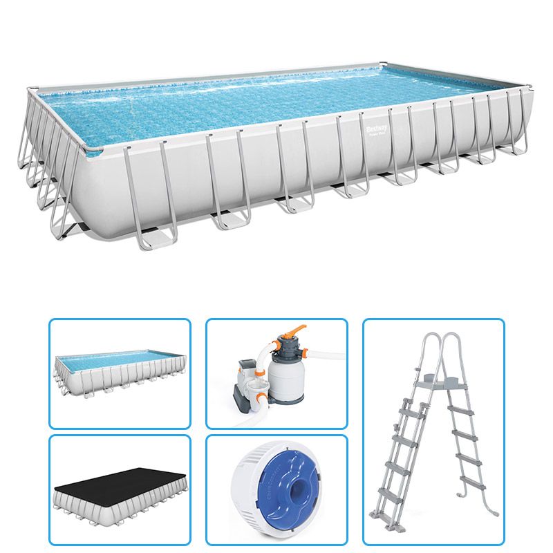 Piscina Fuori Terra Bestway Power Steel 9,56 X 4,88 X H 1,32 M - Kit Base