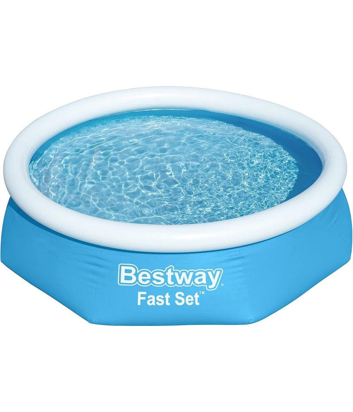 Piscina Fuori Terra Rotonda Gonfiabile 244x61cm Fast Set Con Pompa Filtro 57450         