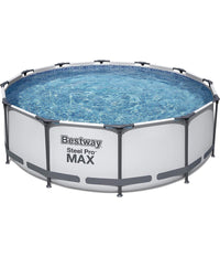 Piscina Fuori Terra Rotonda Steel Pro Max 366x100 Cm 9150lt Pompa Scaletta 56418         