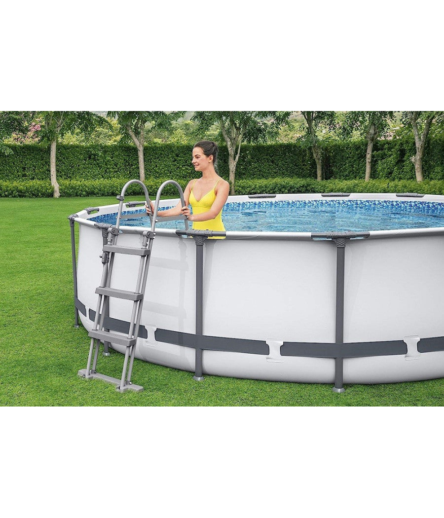 Piscina Fuori Terra Rotonda Steel Pro Max 366x100 Cm 9150lt Pompa Scaletta 56418         