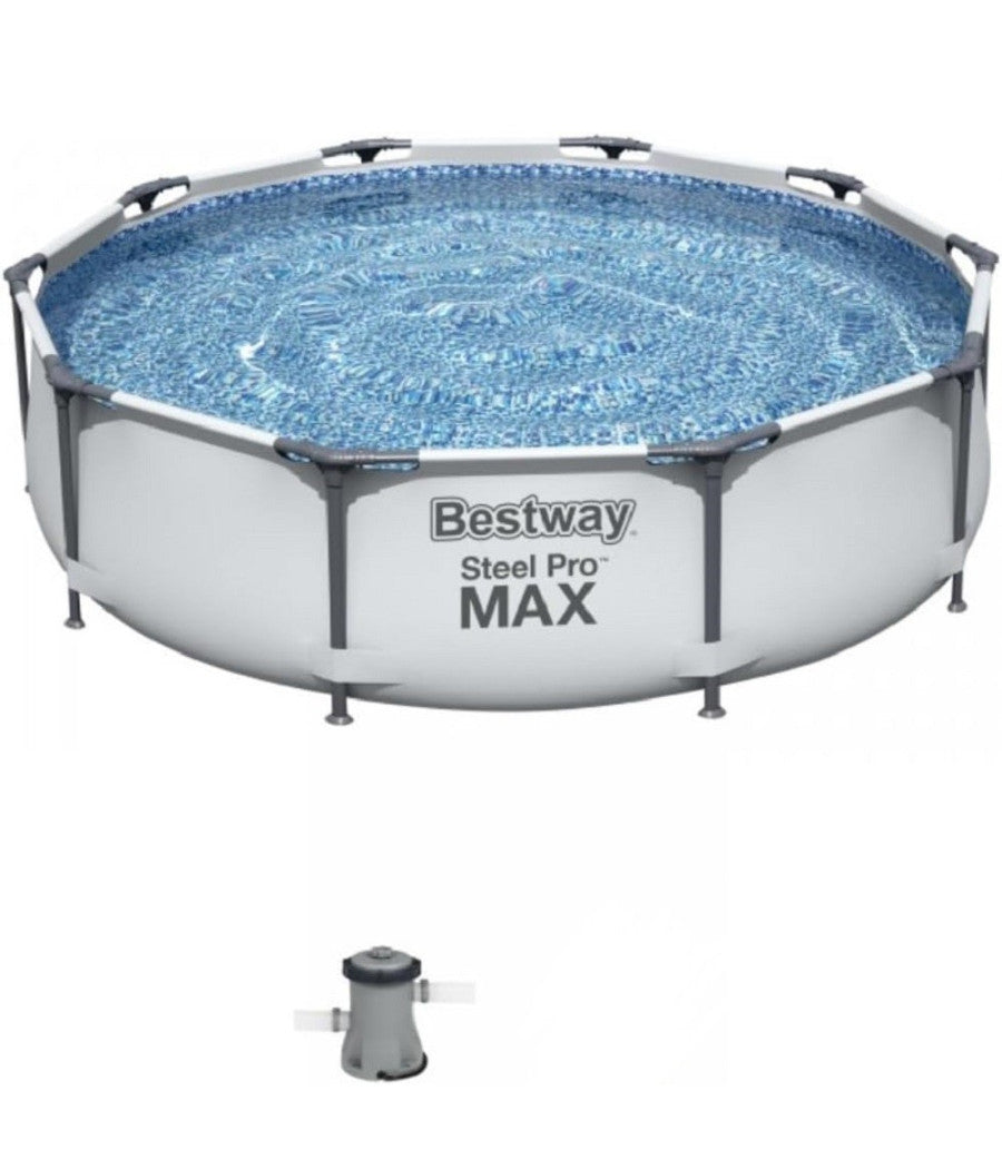 Piscina Fuori Terra Rotonda Steel Pro Max Set 305 X 76 Cm Pompa 1.249 L/h 56408         