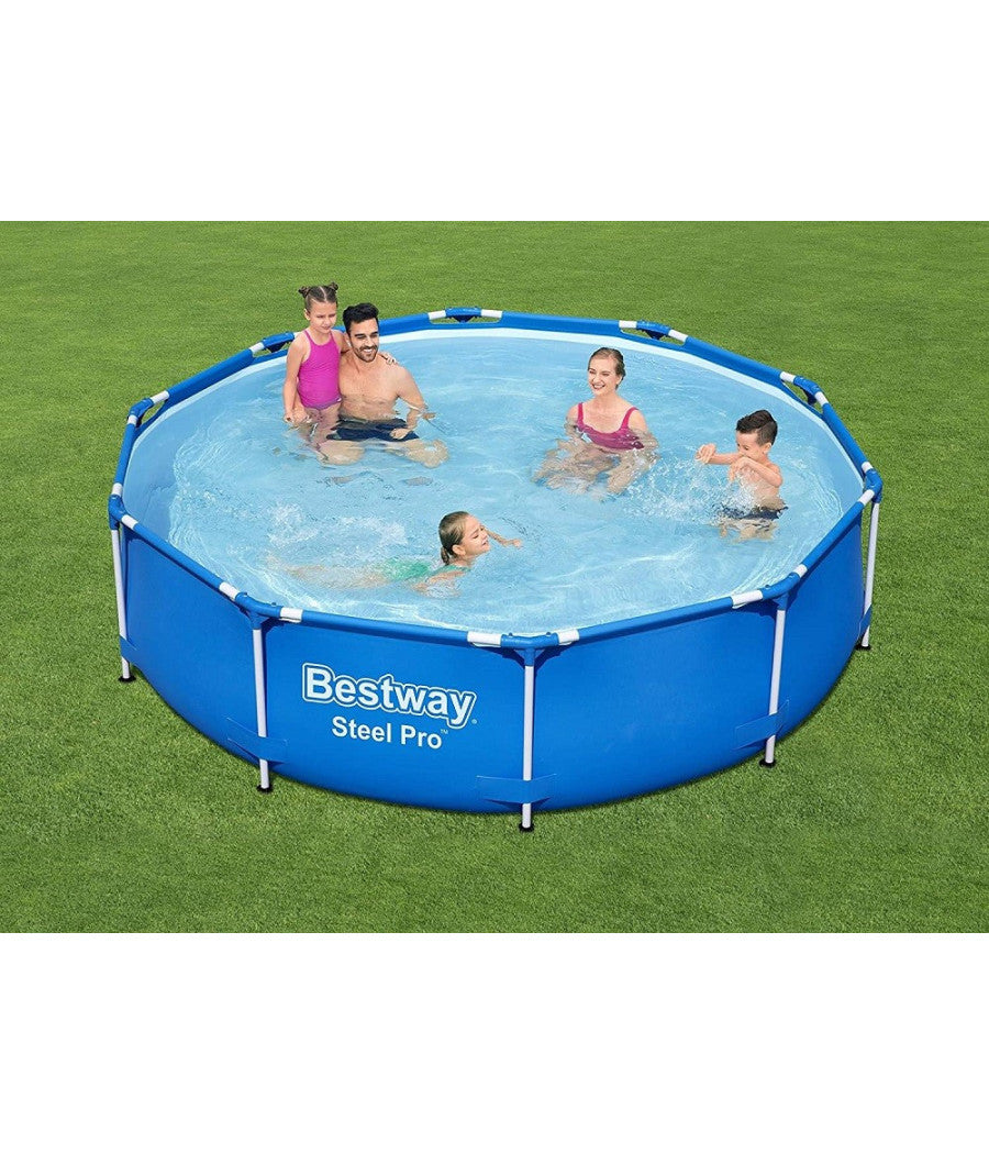 Piscina Fuori Terra Steel Pro 305x76cm Set Rotonda Con Pompa Di Filtraggio 56679         