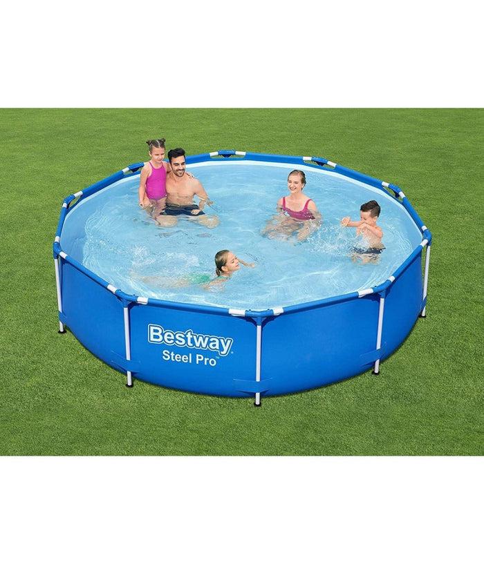 Piscina Fuori Terra Steel Pro 305x76cm Set Rotonda Con Pompa Di Filtraggio 56679         