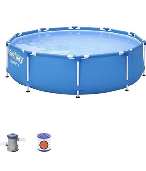 Piscina Fuori Terra Steel Pro 305x76cm Set Rotonda Con Pompa Di Filtraggio 56679         