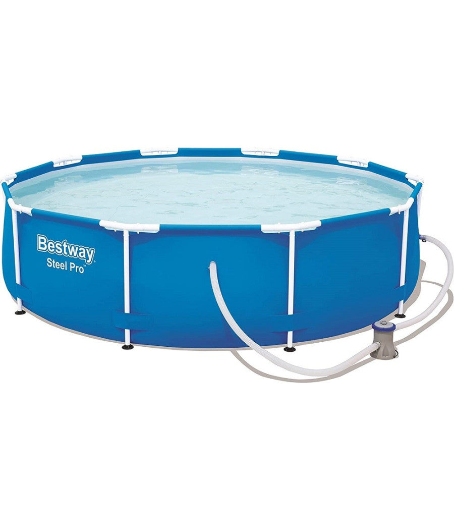Piscina Fuori Terra Steel Pro 305x76cm Set Rotonda Con Pompa Di Filtraggio 56679         