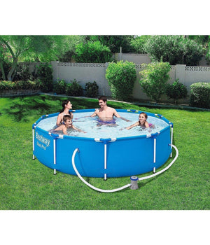Piscina Fuori Terra Steel Pro 305x76cm Set Rotonda Con Pompa Di Filtraggio 56679         