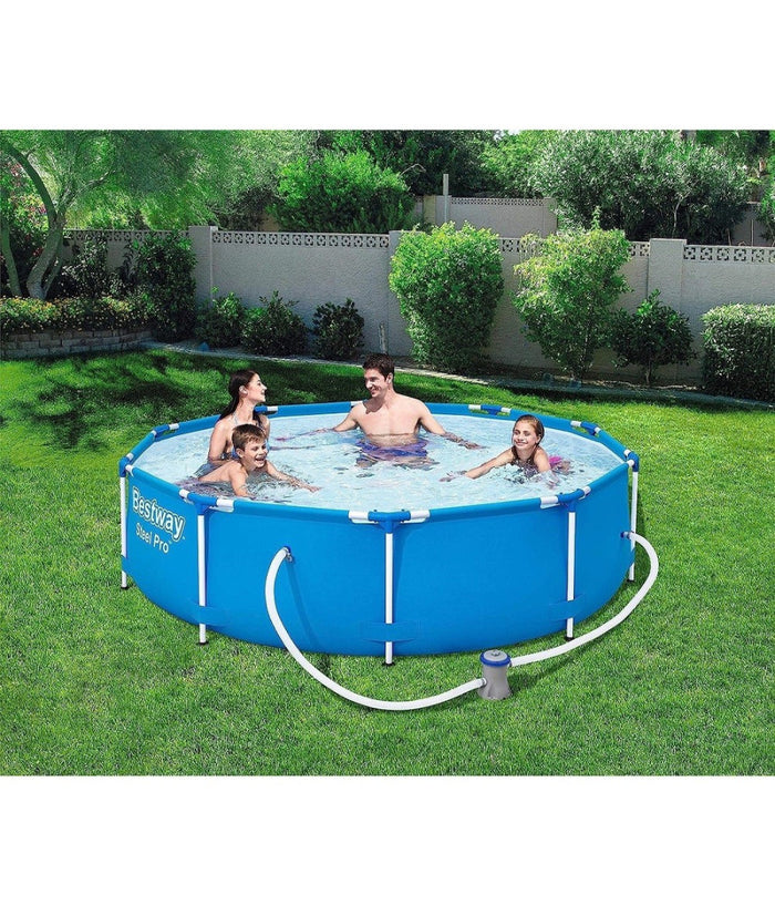Piscina Fuori Terra Steel Pro 305x76cm Set Rotonda Con Pompa Di Filtraggio 56679         