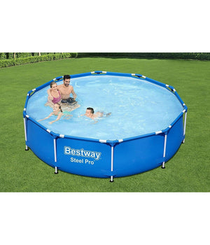 Piscina Fuori Terra Steel Pro 305x76cm Set Rotonda Con Pompa Di Filtraggio 56679         