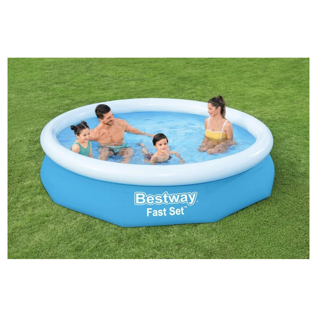 Trade Shop - Piscina Fuori Terra Tonda Gonfiabile Fast Set 305x66cm Con Pompa Filtro Cartuccia 57458 -