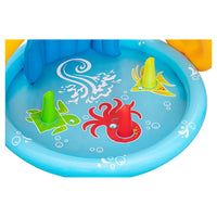 Trade Shop - Piscina Gioco Gonfiabile Lil Seashapes Con Schienale Tetto Bimbi +6 Mesi Giardino 52568 -