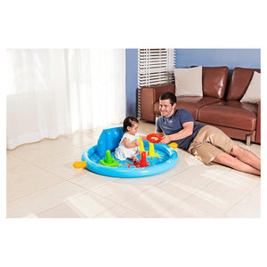 Trade Shop - Piscina Gioco Gonfiabile Lil Seashapes Con Schienale Tetto Bimbi +6 Mesi Giardino 52568 -