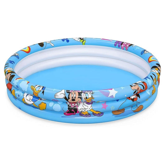 Trade Shop - Piscina Gonfiabile 3 Anelli 122 X 25 Cm Topolino Mickey Mouse Per Bambini 91007 -