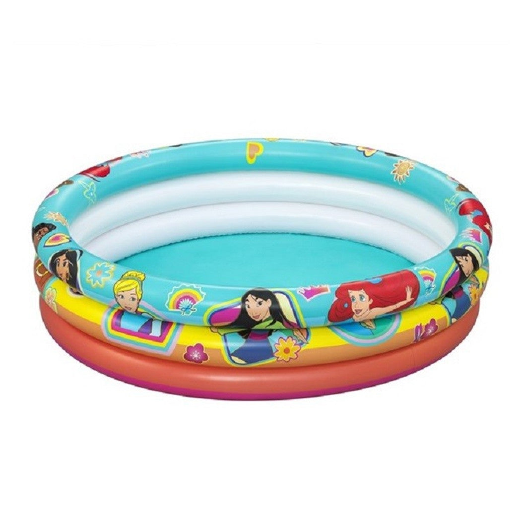 Trade Shop - Piscina Gonfiabile 3 Anelli Princess 122x25cm Per Bambini Giardino Estate 91099 -