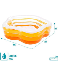 Piscina Gonfiabile A Forma Di Stella 3 Anelli Bambini 185x180x53 Cm Estate 56495         