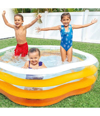 Piscina Gonfiabile A Forma Di Stella 3 Anelli Bambini 185x180x53 Cm Estate 56495         