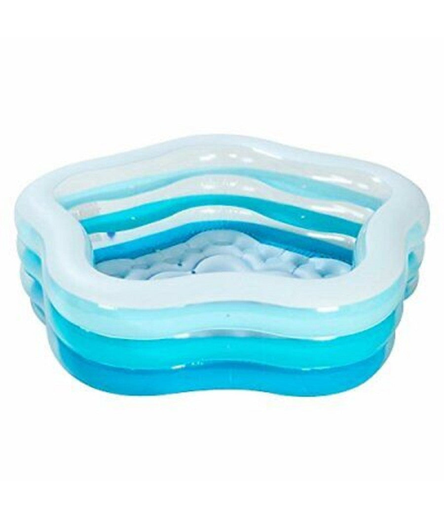 Piscina Gonfiabile A Forma Di Stella 3 Anelli Bambini 185x180x53 Cm Estate 56495         