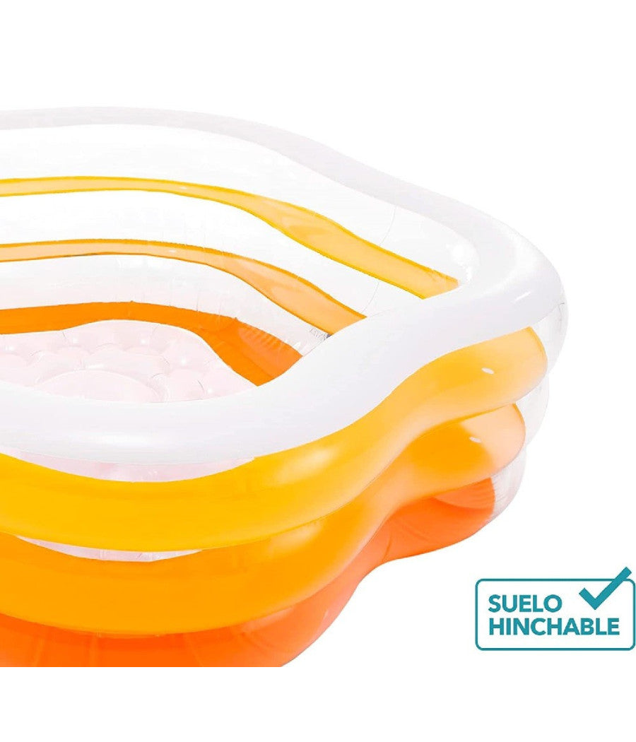 Piscina Gonfiabile A Forma Di Stella 3 Anelli Bambini 185x180x53 Cm Estate 56495         