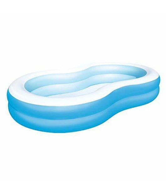 Piscina Gonfiabile A Otto Per Famiglie A 2 Anelli Gonfiabili 262x157x46 Cm 54117         